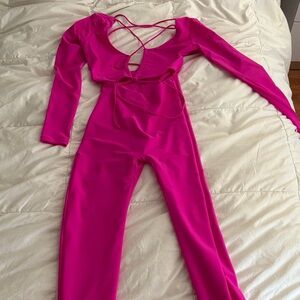 SKIMS Hot Pink Skinny Jumpsuit